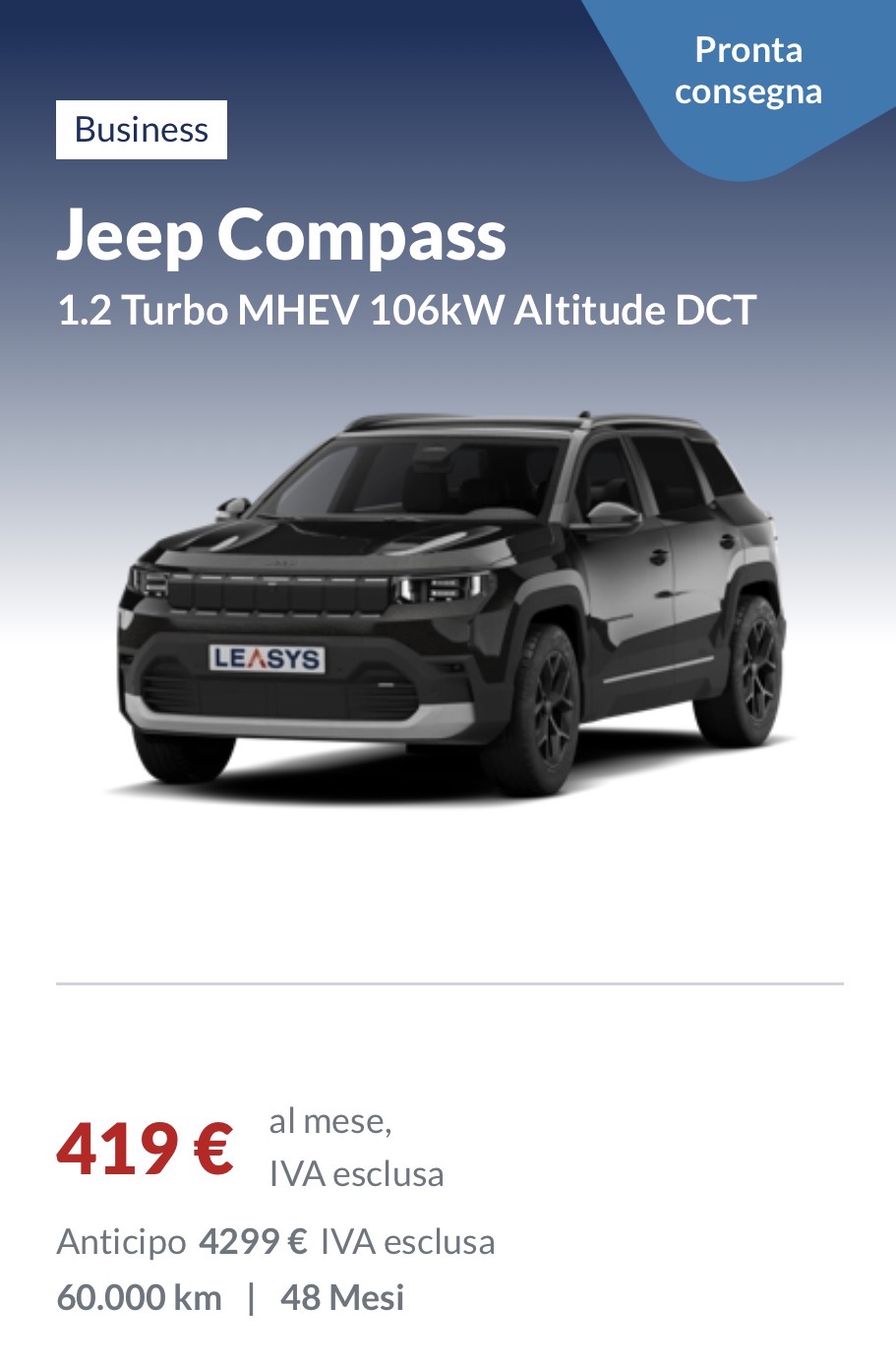 Jeep Compass 1.2 turbo MHEV 144cv Altitude DCT