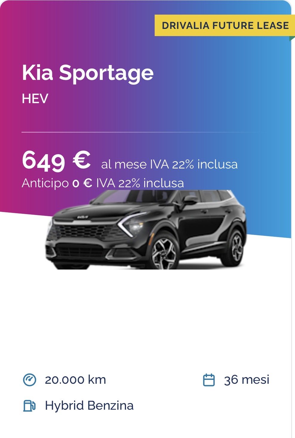 Kia Sportage HEV Offerta privati
